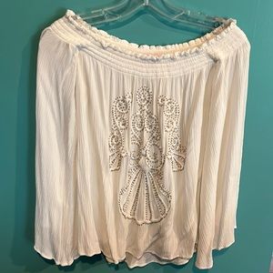 Lilly Pulitzer off the shoulder top with gold detail